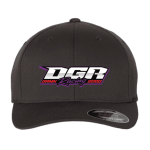 6277 Flexfit Wooly 6 Panel Cap - Black (Purple Logo)